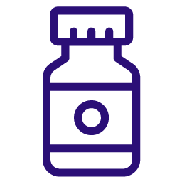 Illustration of a bottle with a circle on it.